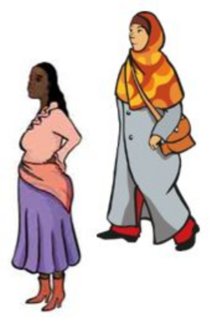 Frauen aus anderem Land