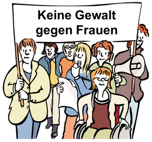 Frauen Demo - keine Gewalt gegen Frauen